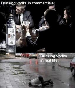 drinking vodka