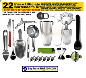 Bartender's Kit Pro-Bartender 22 Piece Bar Set